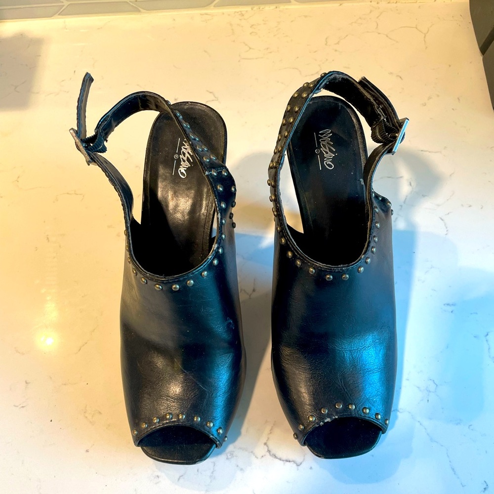 Black studded heels